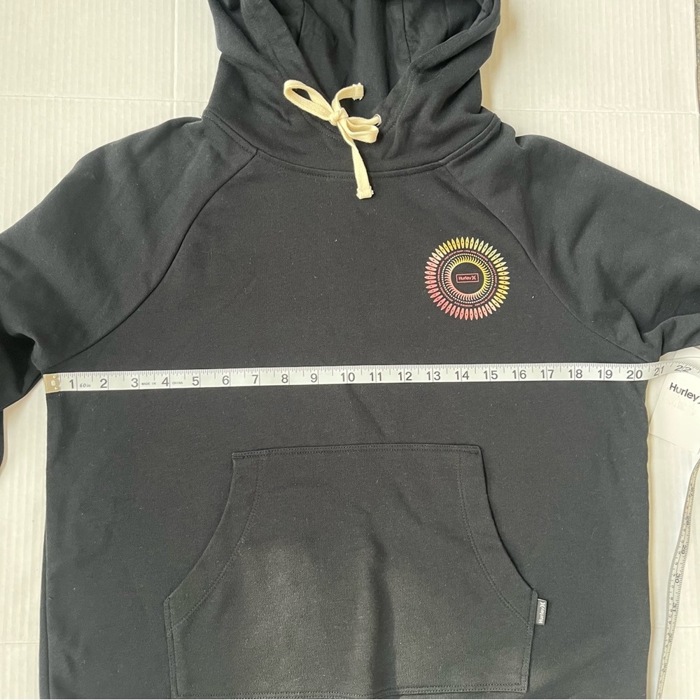Hurley Black Hoodie with Embroidered Logo - Picture 8 of 8